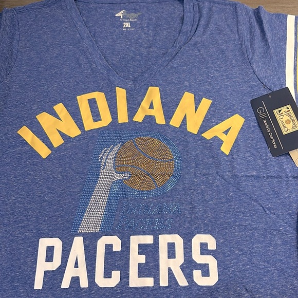 NWT [G-III] Indiana Pacers NBA The Big Game Short-Sleeve T-Shirt Women’s Sz 2XL - Picture 5 of 9